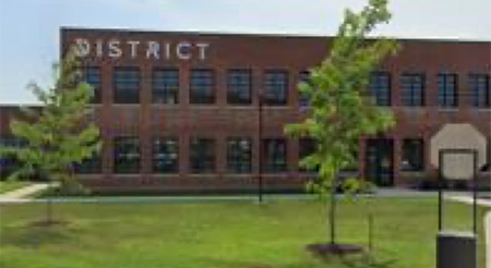 building that has "district" on it 